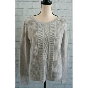 Rubbish Knit Pullover Women's Sweater Gray  Small